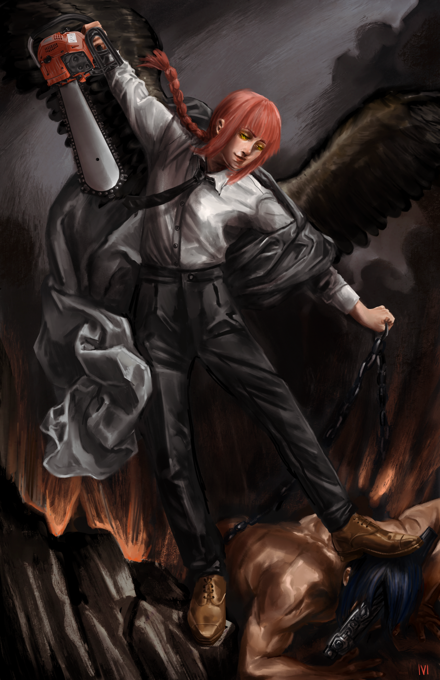 St. M and the Gun Devil Print