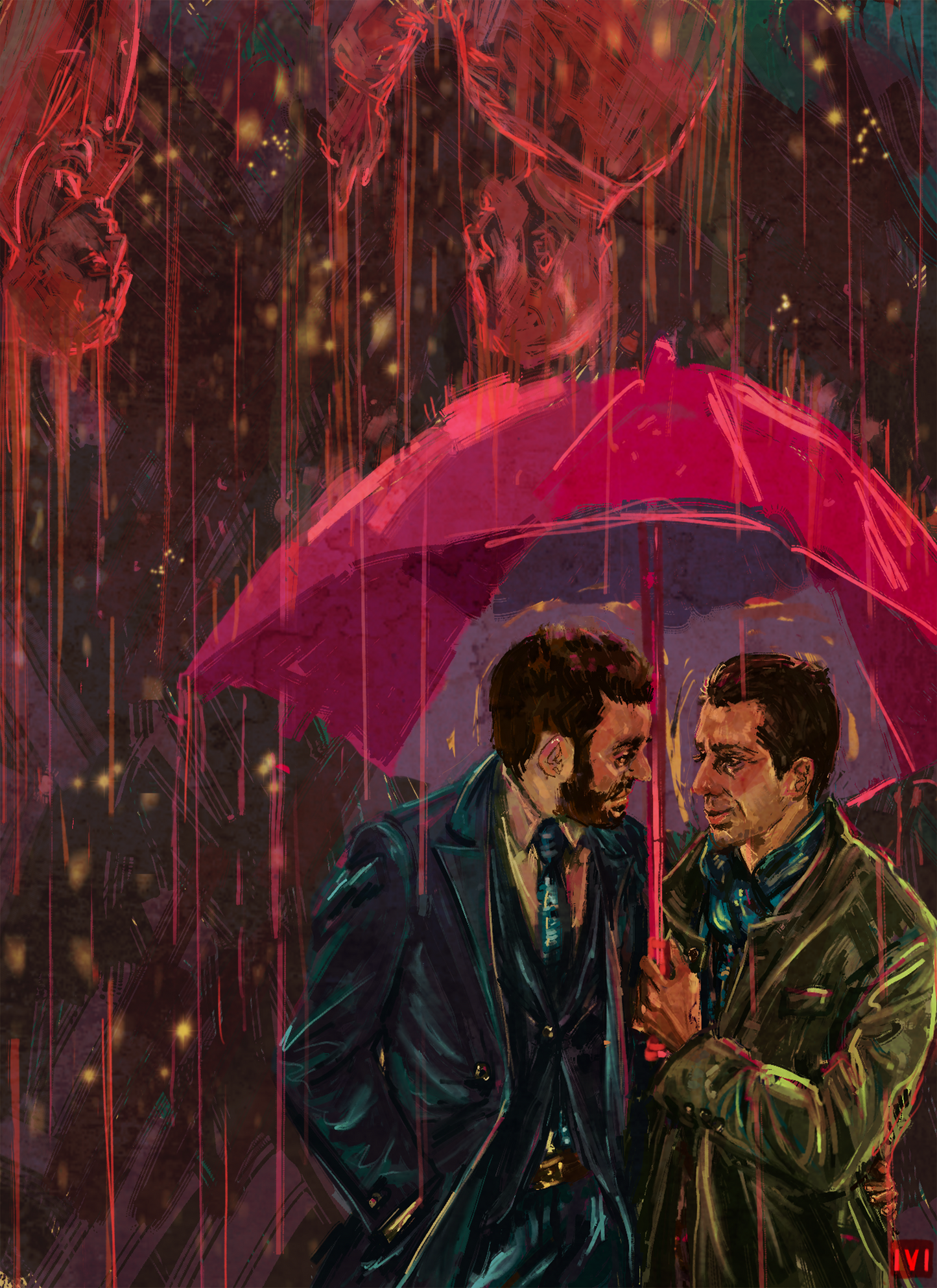 Shared Umbrella Print